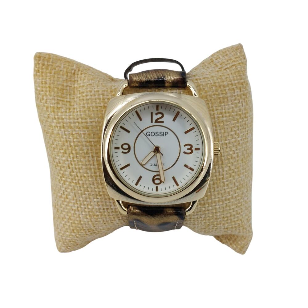 Gossip Quartz Leopard Spots Print Wristwatch Japan Movement